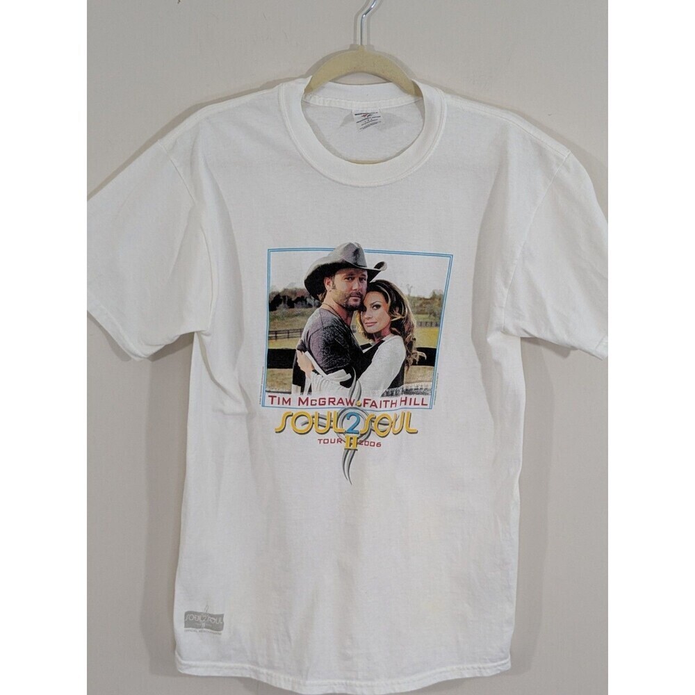 Vintage Tim McGraw Faith Hill Soul2Soul Tour Shirt Sz Large Country 2006 Tee